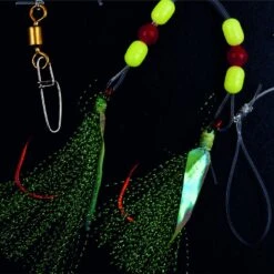 FLADEN Dorsch & Köhler Rig Mit Grünen Federn Gr. 5/0