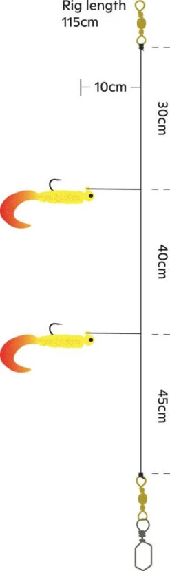 Kinetic Sabiki Loaded Twister UV 2/0 - Vorfach -Angelausrüstung F125 151 043 767164 1280x1280
