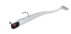 Hogy Paddle Shaker Tail 23cm Mit VMC Jig Head Bone