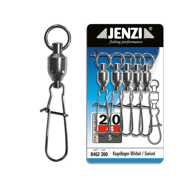 Jenzi Kugellager-Wirbel Mit Sicherheits-Karabiner 7 Jenzi Kugellager-Wirbel Mit Sicherheits-Karabiner – Bild 5