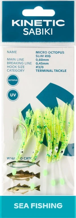 Kinetic Sabiki Micro Octopus Slim Rig - Vorfach 3 Kinetic Sabiki Micro Octopus Slim Rig - Vorfach