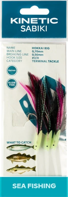 Kinetic Sabiki Hokkai Rig 2/0 - Vorfach 3 Kinetic Sabiki Hokkai Rig 2/0 - Vorfach